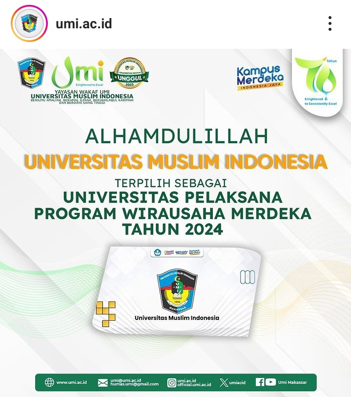 UMI Torehkan Prestasi, Pelaksana Program Wirausaha Merdeka Tahun 2024