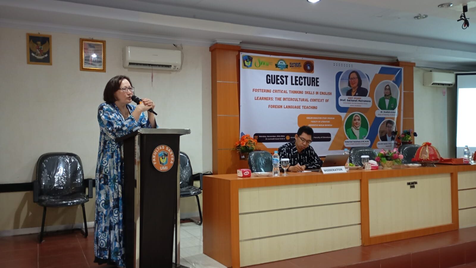 Guest Lecture Pendidikan Bahasa Inggris FS UMI Hadikan Profesor Kazakhstan