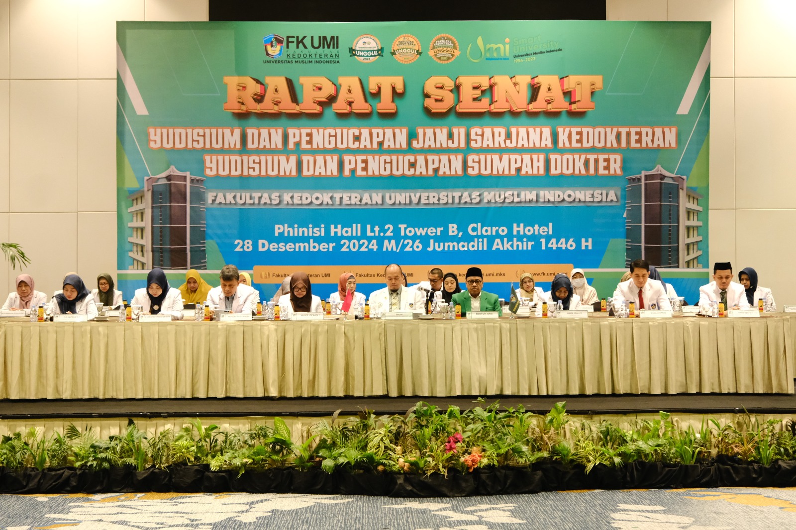 Yudisium Sarjana Kedokteran dan Profesi Dokter FK UMI, Rektor: Ananda Hadir di Masyarakat, Beri Solusi dan Manfaat