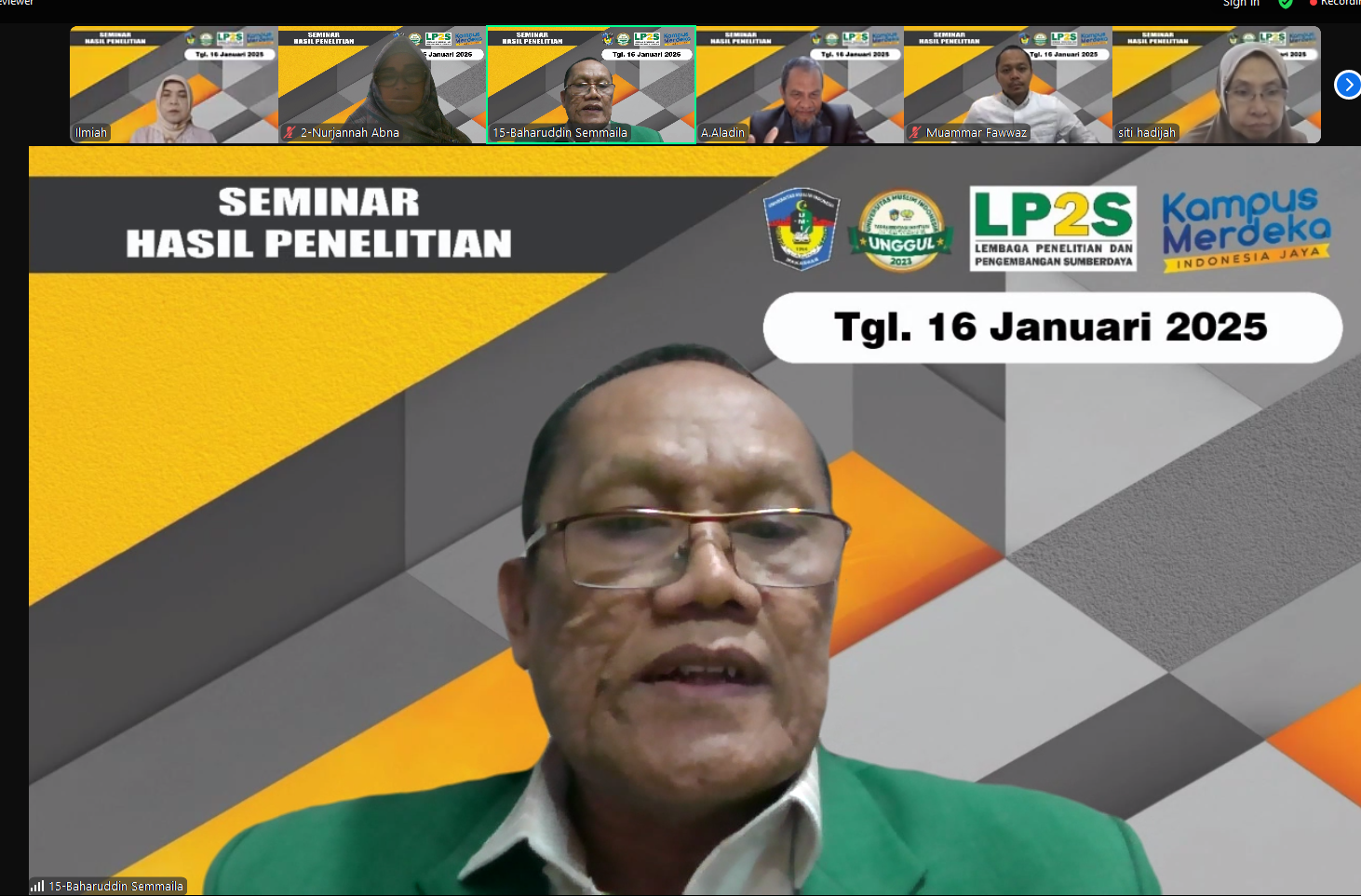 LP2S UMI Gelar Seminar Hasil  Penelitian internal. Ketua LP2S UMI: YW UMI Siapkan Dana 3 Miliar Skema Penelitian Dosen Pemula dan PUF Tahun 2024