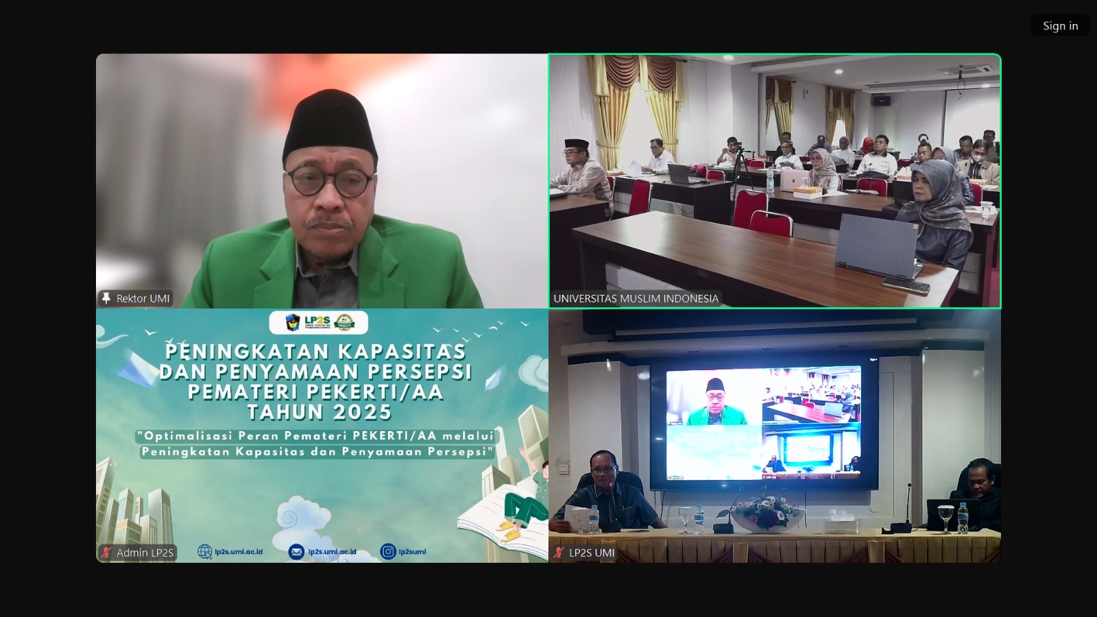 LP2S UMI Gelar Peningkatan Kapasitas dan Penyamaan Persepsi Pemateri Pekerti/AA (PKP4)