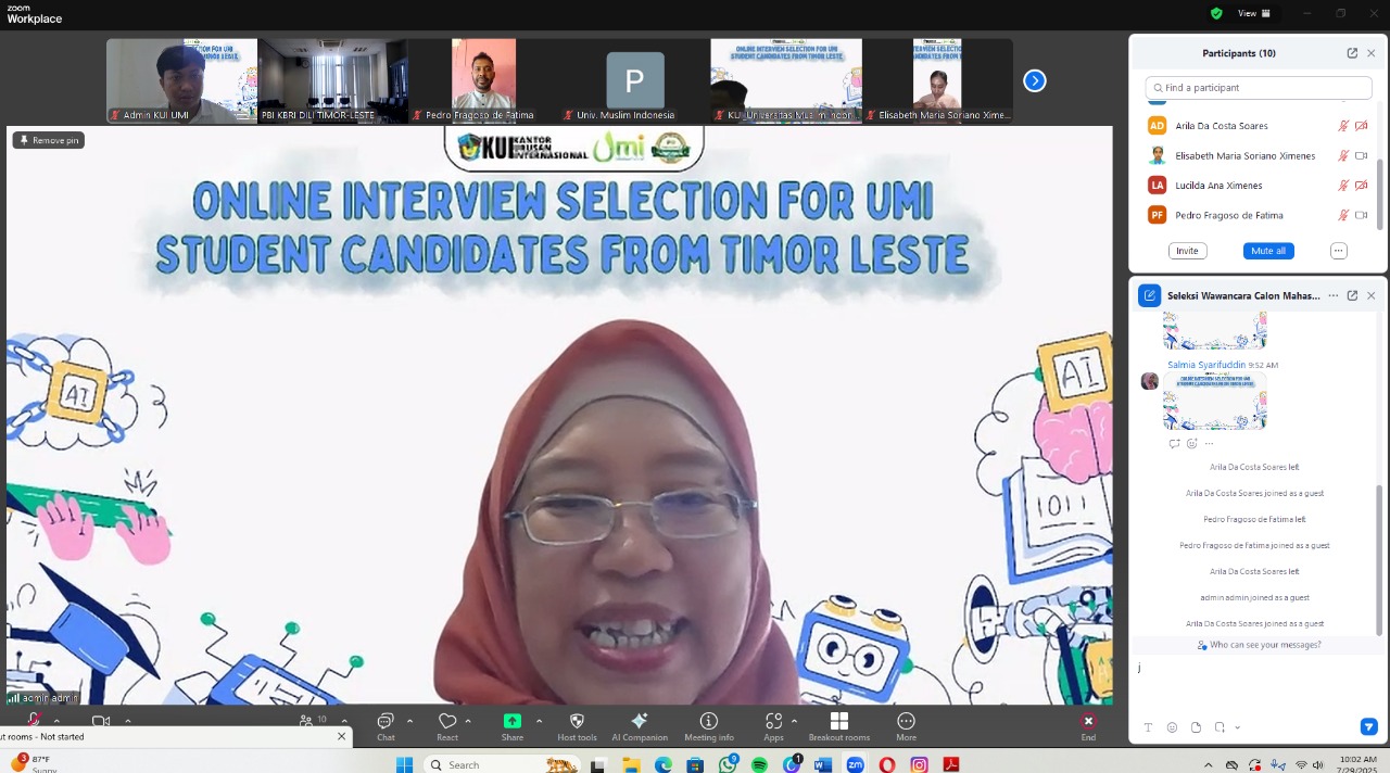 UMI Perkuat Internasionalisasi, Seleksi Mahasiswa Asing Timor Leste Melalui Program UISA