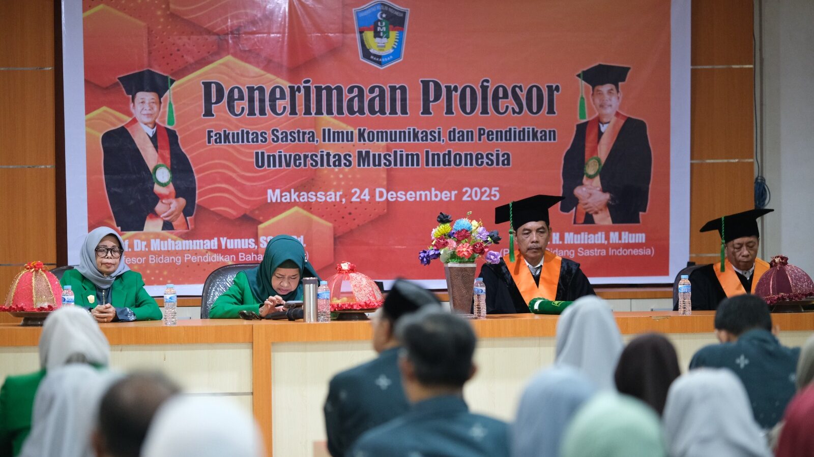 Sambut Dua Profesor Baru, FSIKP UMI Kini Punya 6 Profesor