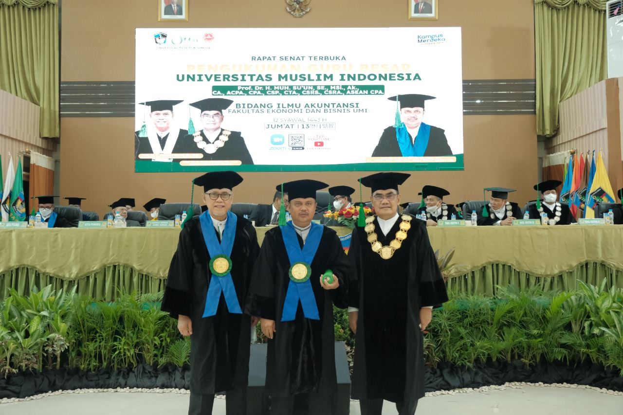 Dikukuhkan, Prof Su’un Resmi Jadi Guru Besar ke 56 UMI