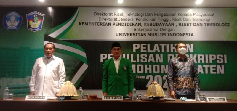 UMI Sebagai Host Pelatihan Nasional Penulisan Deskripsi Permohonan Paten Tahun 2022