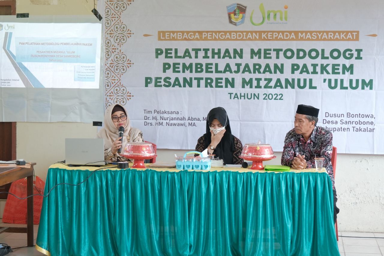 Dosen Sastra UMI Latih Guru di PP Mizanul Ulum Takalar Metode Belajar PAIKEM