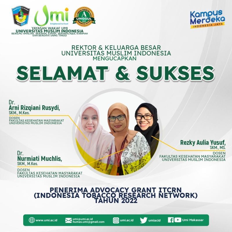Dosen UMI Penerima Riset Advocacy Grant ITCRN 2022