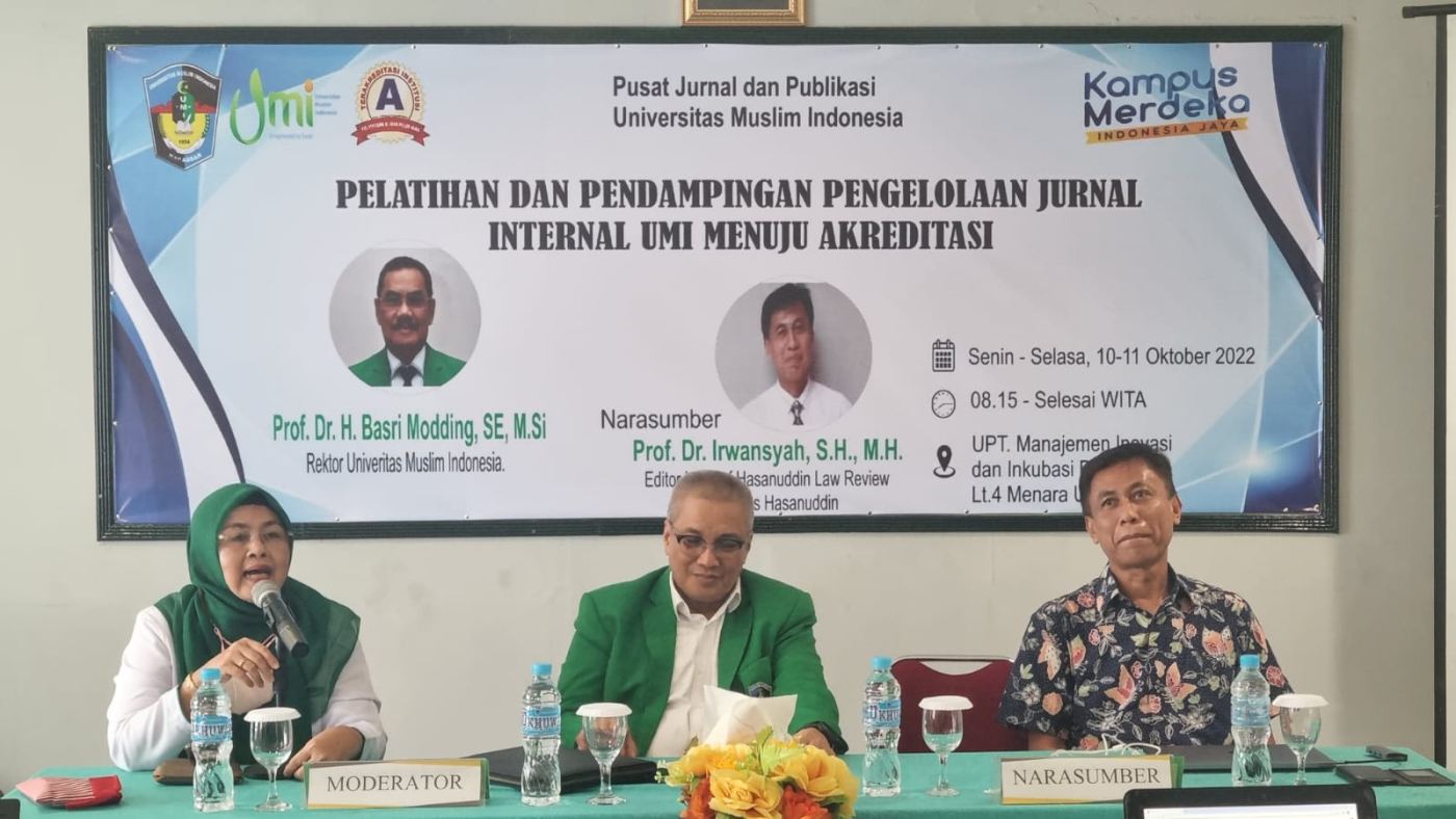 PJP UMI Gelar Pelatihan Dan Pendampingan Pengelolaan Jurnal Menuju Akreditasi