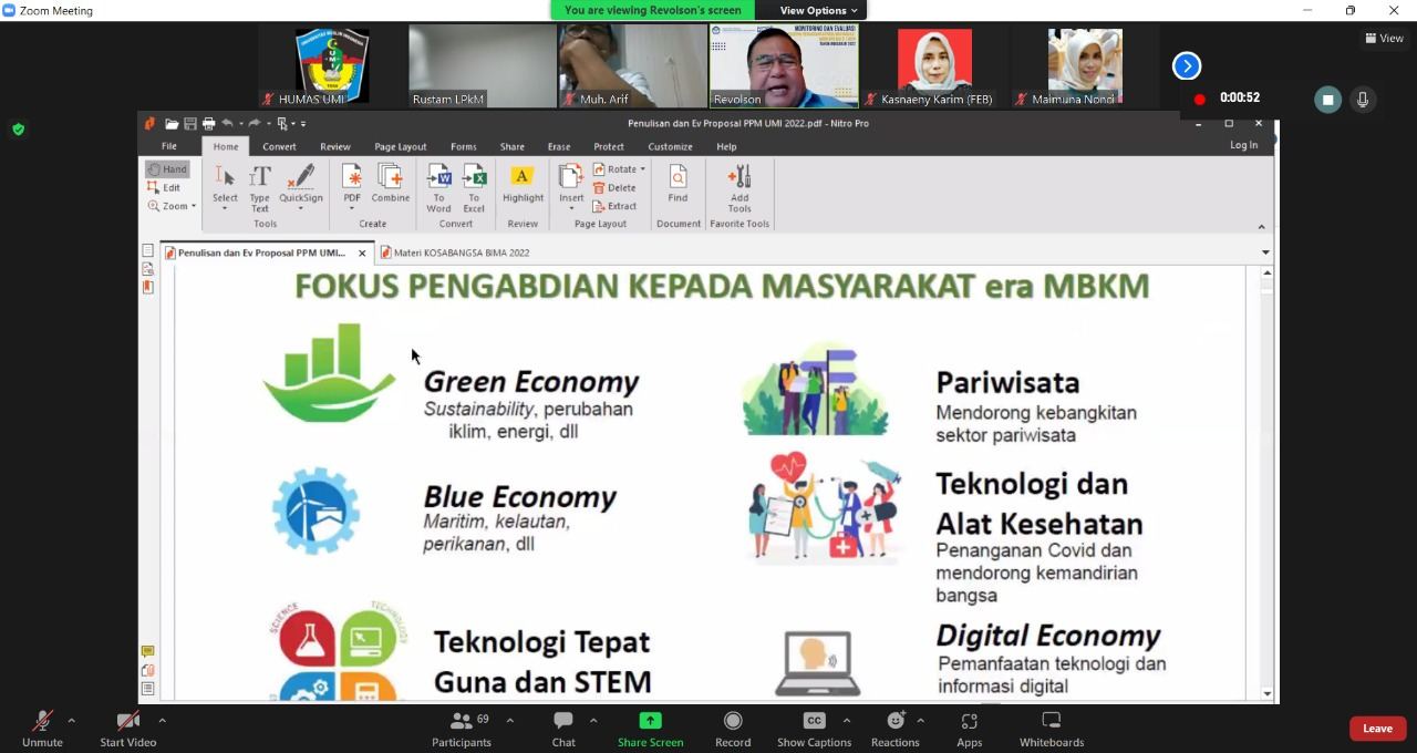 LPkM UMI Gelar Coaching Clinic Proposal Pengabdian DRTPM RISTEK DIKTI