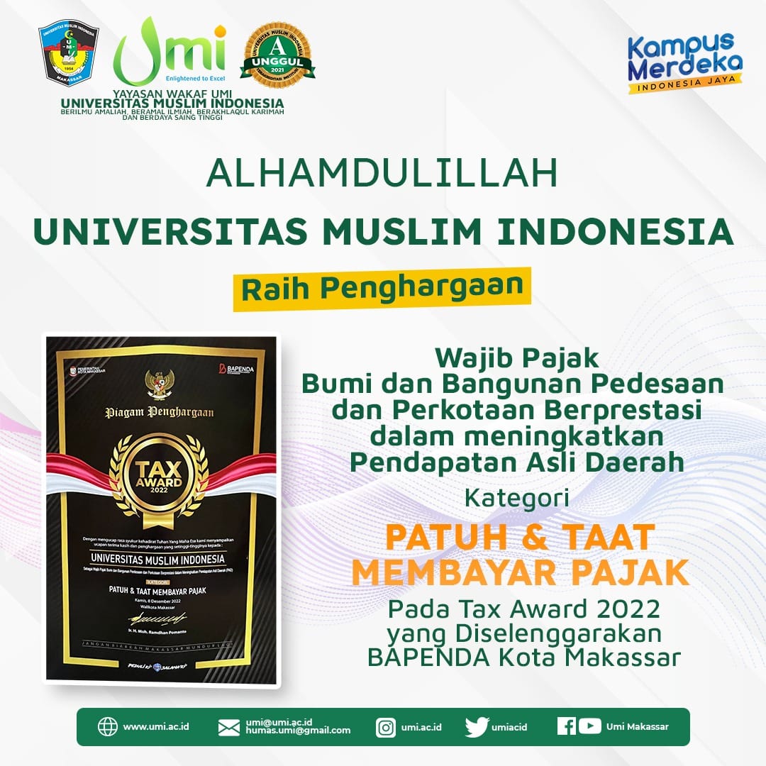 UMI dan YW-UMI Raih Penghargaan Dalam Tax Award 2022