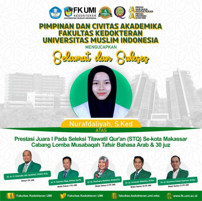 Juara 1 STQ 2023, Mahasiswa UMI Akan Wakili Kota Makassar ke Tingkat Provinsi
