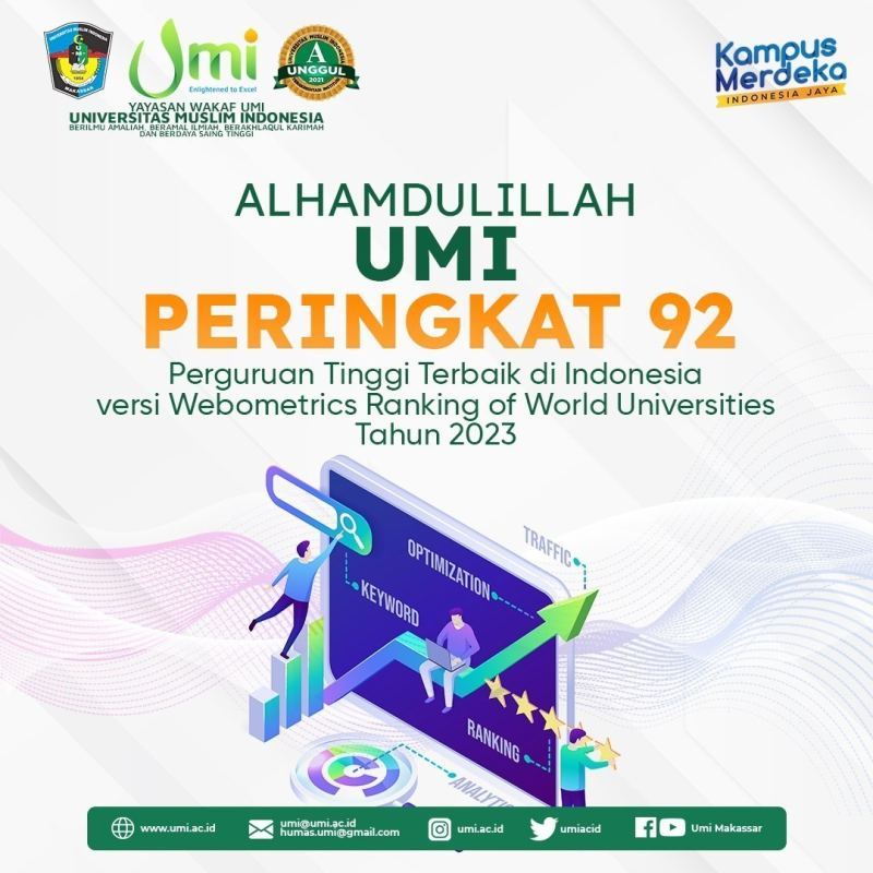Top 100 Kampus di Indonesia 2023 Versi Webometric, Smart University UMI Sudah di Tangan