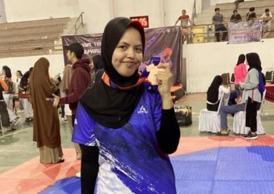 Mahasiswa FTI UMI Juara Taekwondo Unhas Cup 2023