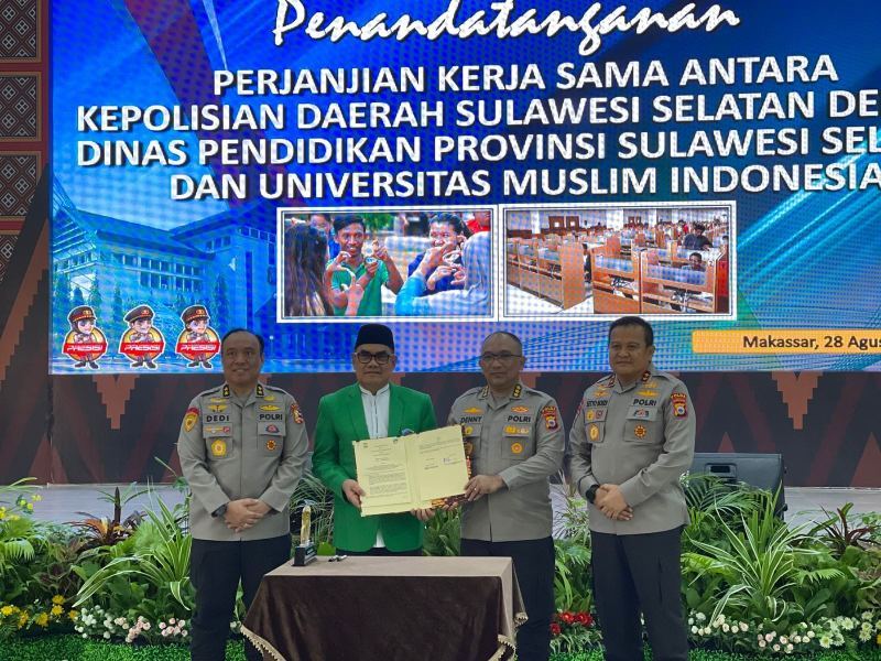 UMI-Polda Sulsel Resmi Teken MoA, Tindak Lanjut Kerjasama Dengan Mabes Polri