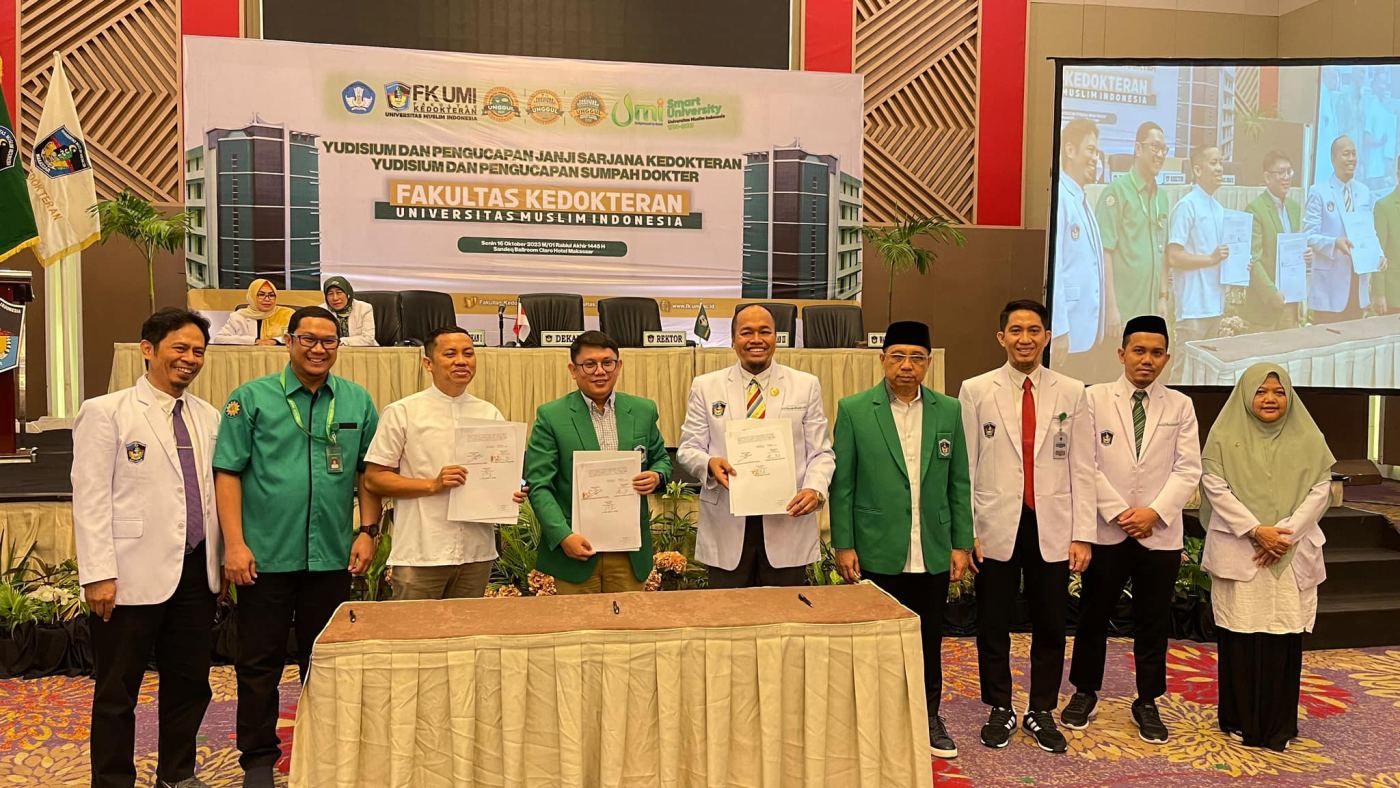 Ada Penandatanganan MoU di Yudisium Sarjana Kedokteran dan Profesi Dokter FK UMI 2023
