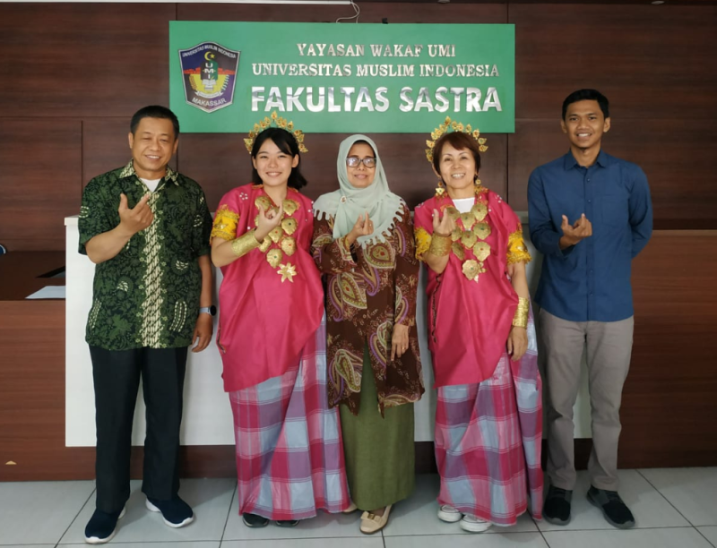 Jalankan Diplomasi Kebahasaan, Fakultas Sastra UMI Berikan Pembelajaran BIPA dan Budaya Bugis-Makassar Kepada Warga Jepang