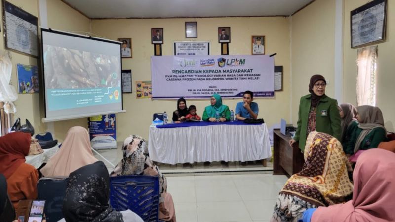 Tim PKM UMI Berikan Solusi Pengolahan Ubi Kayu Pada Kelompok Wanita Tani Melati