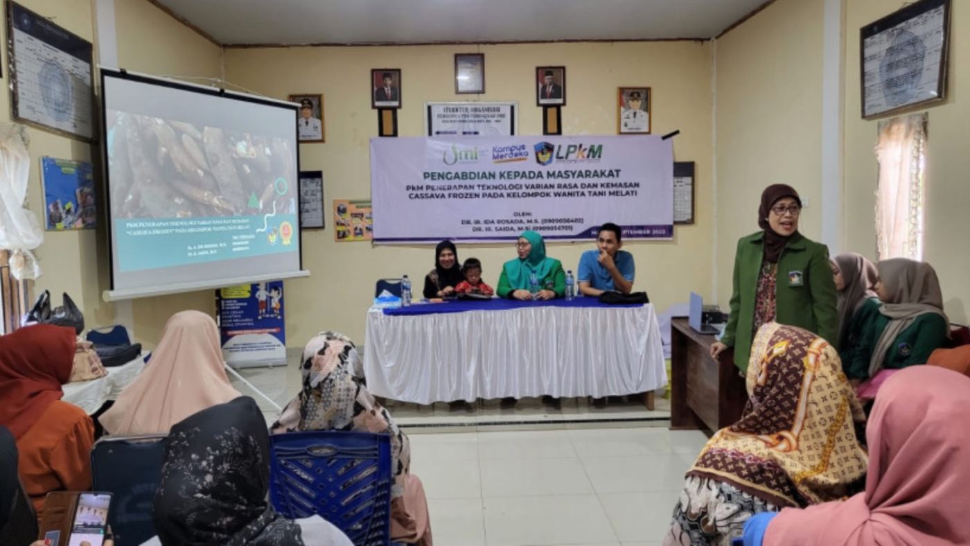 Tim PKM UMI Berikan Solusi Pengolahan Ubi Kayu Pada Kelompok Wanita Tani Melati