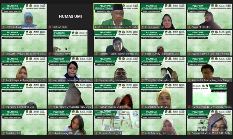 LP2S UMI Makassar Kembali Menyelenggarakan Pelatihan Applied Approach (AA) ke XIII 2024