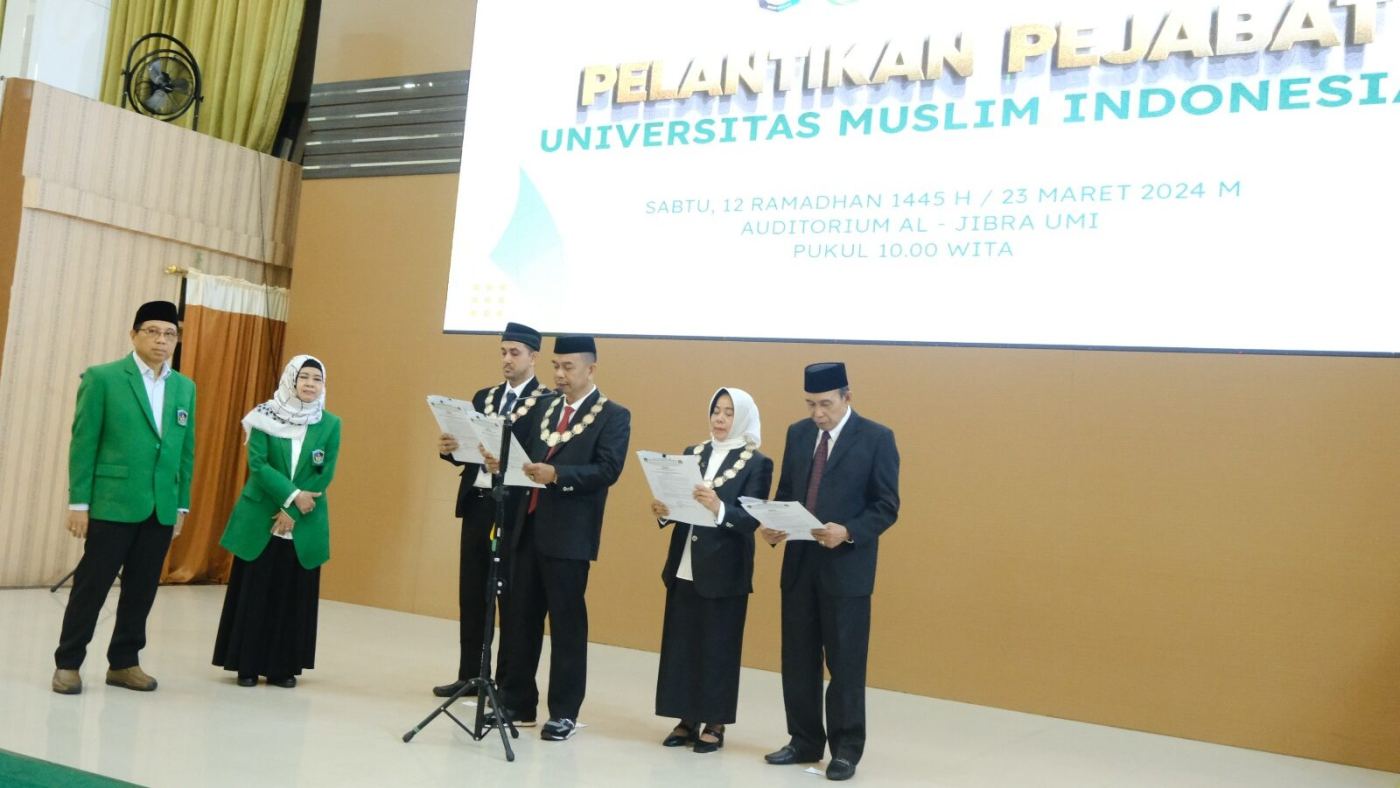Rektor UMI Kukuhkan Pejabat Struktural, Ini Daftarnya