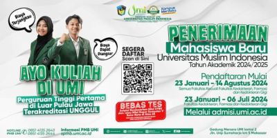 Pendaftaran Camaba UMI 2024 Bisa Online dan Offline, Langsung di Lantai 2 Menara UMI