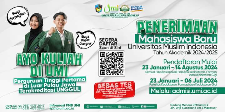 Ditutup pada 14 Agustus 2024, Ini 3 Alasan Penting Mengapa Harus Kuliah di UMI