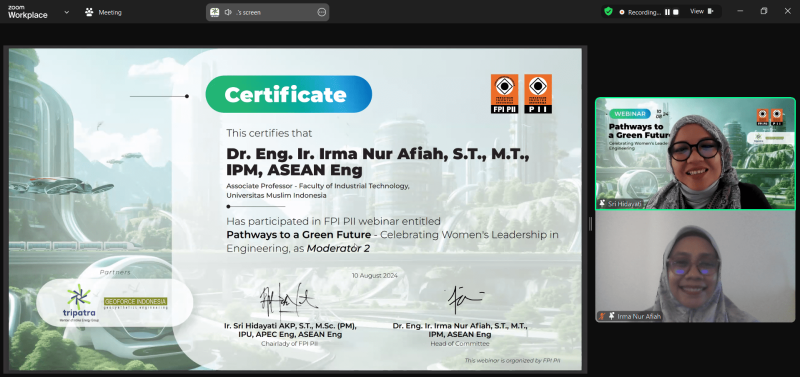 FPI PII Bekerjasama UMI Gelar Webinar Internasional Pathways to a Green Future