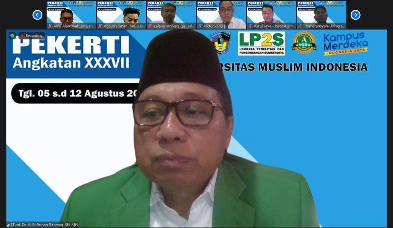 Pekerti Angkatan XXXVII, Rektor UMI : Lahirkan Profesionalitas Dosen Sebagai Pendidik Dalam Penjaminan Mutu PT