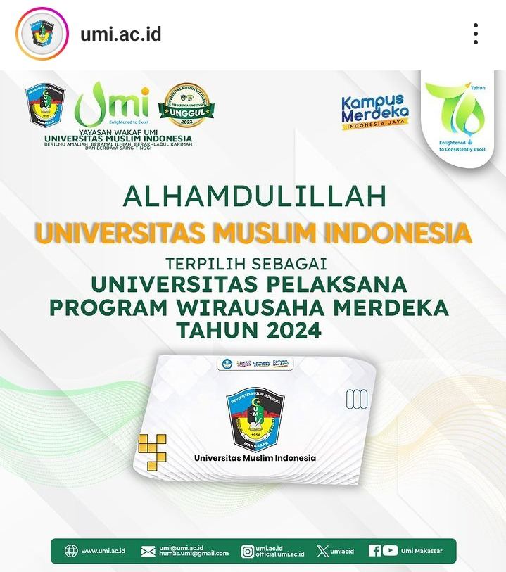 UMI Torehkan Prestasi, Pelaksana Program Wirausaha Merdeka Tahun 2024