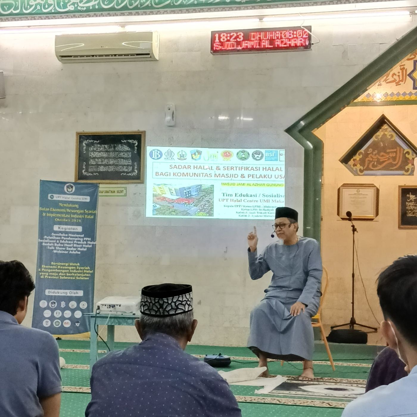 UPT. Halal Center UMI Sosialisasi Sertifikasi Halal di Masjid Jami’ Al Azhar Gunung Sari