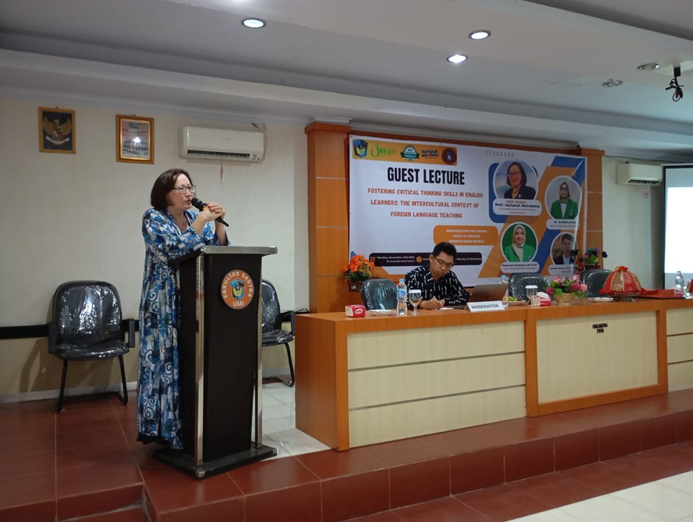 Guest Lecture Pendidikan Bahasa Inggris FS UMI Hadikan Profesor Kazakhstan