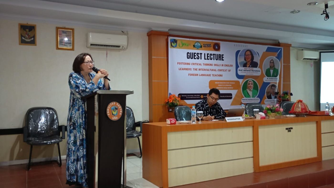 Guest Lecture Pendidikan Bahasa Inggris FS UMI Hadikan Profesor Kazakhstan