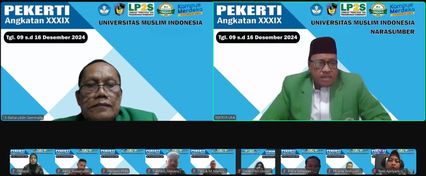 Pekerti Angkatan XXXIX, LP2S UMI Berkomitmen Lahirkan Dosen Berkompetensi Pedagogik