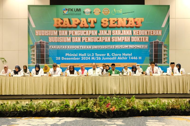 Yudisium Sarjana Kedokteran dan Profesi Dokter FK UMI, Rektor: Ananda Hadir di Masyarakat, Beri Solusi dan Manfaat