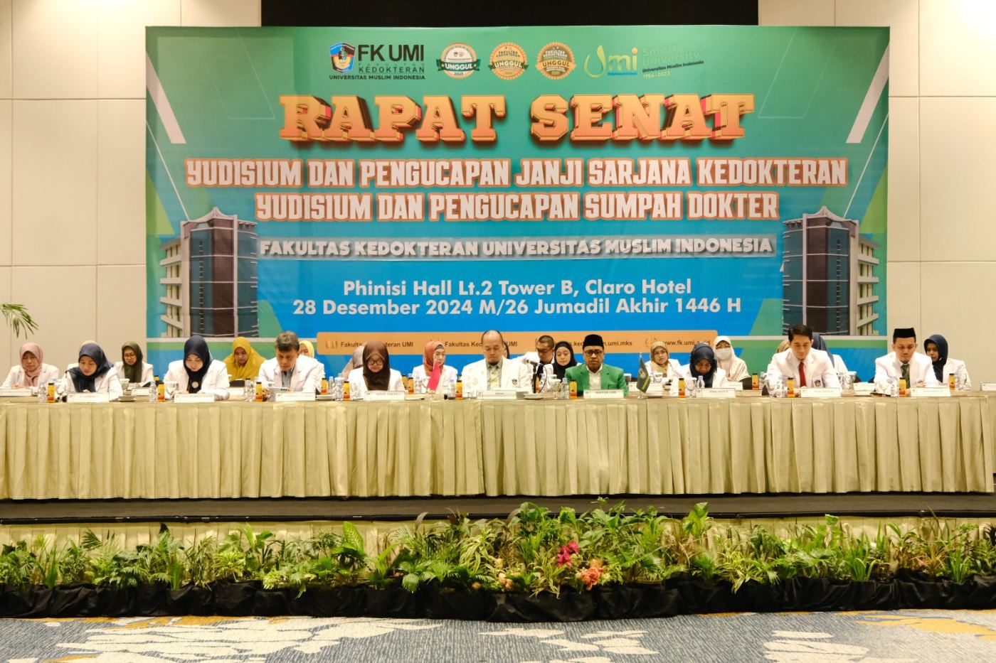 Yudisium Sarjana Kedokteran dan Profesi Dokter FK UMI, Rektor: Ananda Hadir di Masyarakat, Beri Solusi dan Manfaat