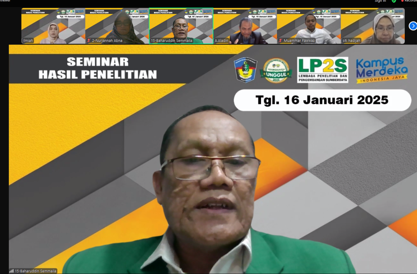 LP2S UMI Gelar Seminar Hasil  Penelitian internal. Ketua LP2S UMI: YW UMI Siapkan Dana 3 Miliar Skema Penelitian Dosen Pemula dan PUF Tahun 2024