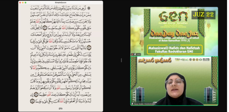 MAHASISWA KEDOKTERAN UMI ASAL PALESTINE PIMPIN BACAAN AL-QURAN UNTUK CIVITAS AKADEMIKA FK UMI