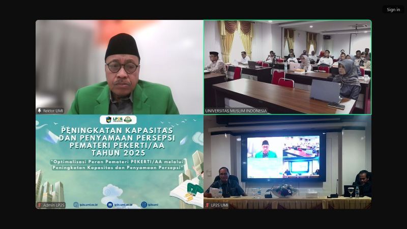 LP2S UMI Gelar Peningkatan Kapasitas dan Penyamaan Persepsi Pemateri Pekerti/AA (PKP4)