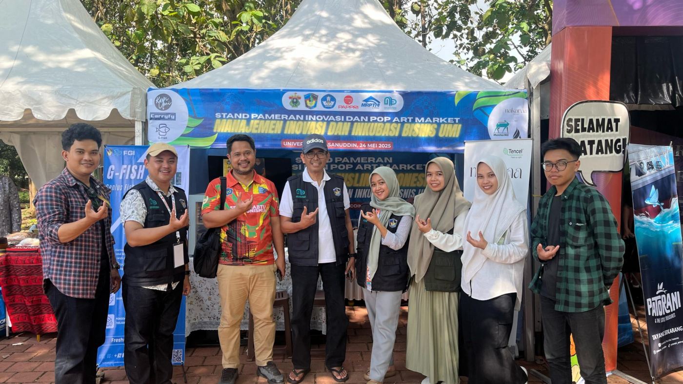 UPT. Manajemen Inovasi & Inkubasi Bisnis UMI Perkenalkan Produk Mahasiswa dan Dosen di Pameran Inovasi dan Pop Art Market Gema Kampus