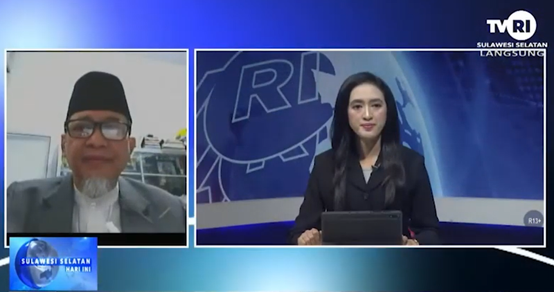 Wawancara Interaktif TVRI Sulsel, Kepala UPT. Halal Center UMI Jelaskan Tata Cara Menyembelih Hewan Kurban Sesuai Syariat Islam