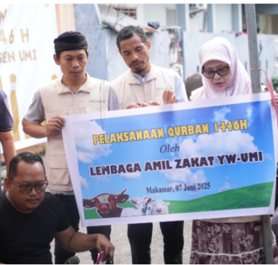Yayasan Wakaf UMI Laksanakan Qurban, Salurkan ke 400 Penerima Manfaat