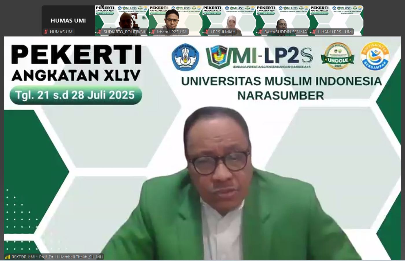LP2S UMI Kembali Selenggarakan PEKERTI XLIV, Rektor UMI : Wujud Nyata Peningkatan Kompetensi Pedagogik Dosen