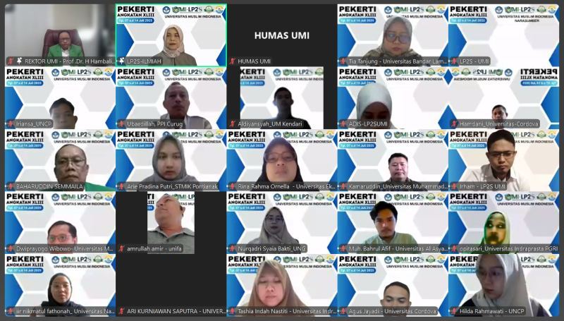 Pelatihan PEKERTI XLIII Resmi Dibuka Rektor UMI, Diikuti 110 Dosen dari 67 Perguruan Tinggi se Indonesia