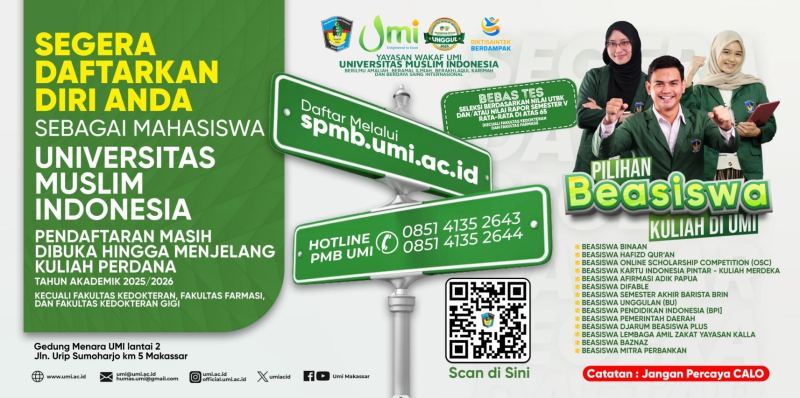 UMI Perpanjang Pendaftaran Mahasiswa Baru hingga Kuliah Perdana Semester Ganjil 2025/2026