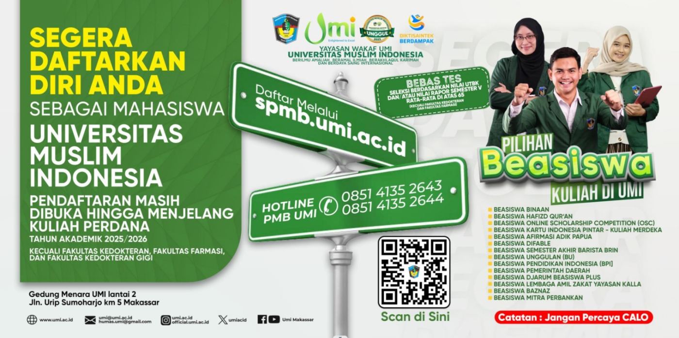 UMI Perpanjang Pendaftaran Mahasiswa Baru hingga Kuliah Perdana Semester Ganjil 2025/2026