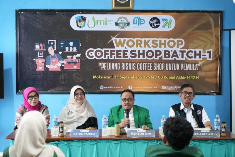 Menginspirasi Peluang Bisnis Untuk Mahasiswa, UPT. MIIB UMI Gelar Workshop Coffee Shop Batch-1