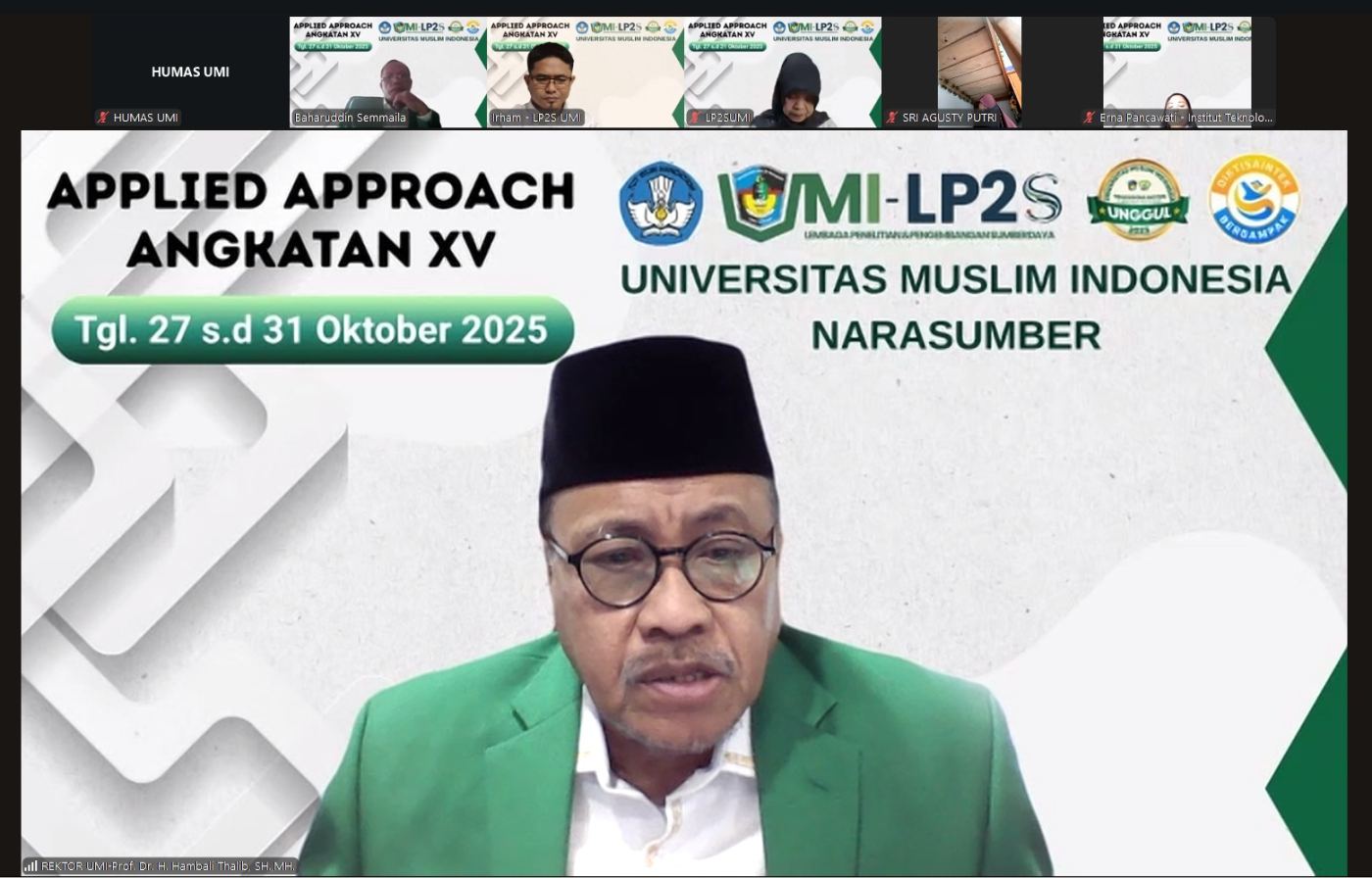 Diikuti 102 Peserta, LP2S UMI Gelar Pelatihan Applied Approach Angkatan XV