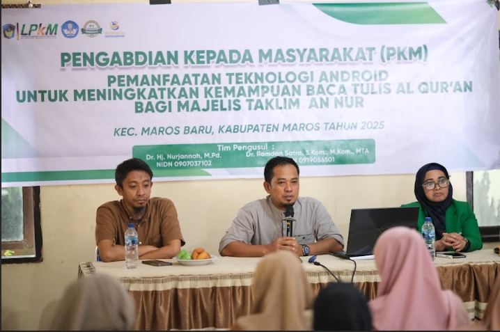 Transformasi Literasi Al-Qur’an Berbasis Teknologi: PKM Dosen UMI Perkuat Pembelajaran Efektif dan Mandiri Majelis Taklim An Nur di Desa Borikamase
