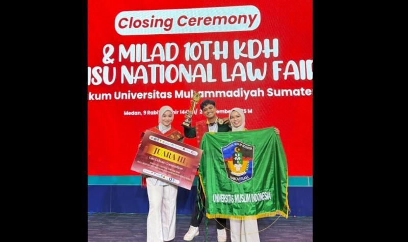 Mahasiswa FH UMI Catat Prestasi di UMSU Law Nasiona Law Fair 2025