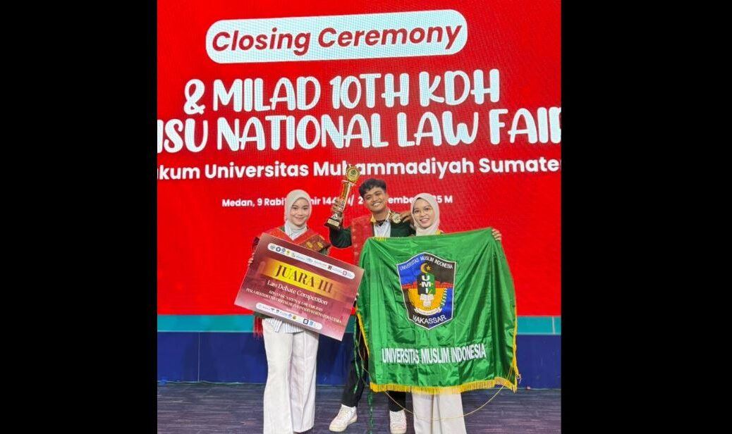 Mahasiswa FH UMI Catat Prestasi di UMSU Law Nasiona Law Fair 2025